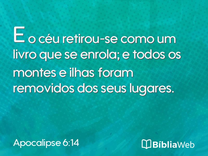 Apocalipse 6:14 em imagem para compartilhar
