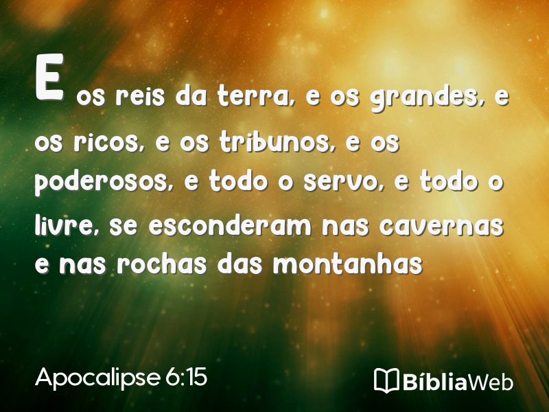 Apocalipse 6:15 em imagem para compartilhar
