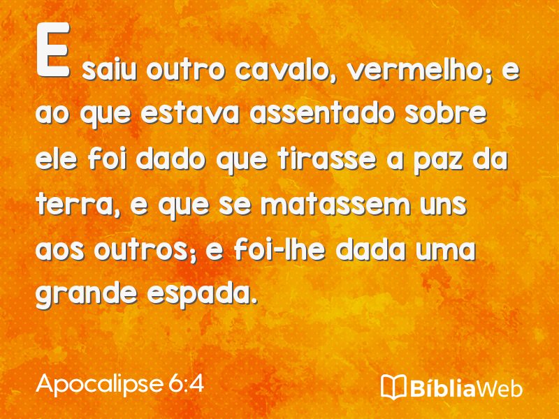 Apocalipse 6:4 em imagem para compartilhar