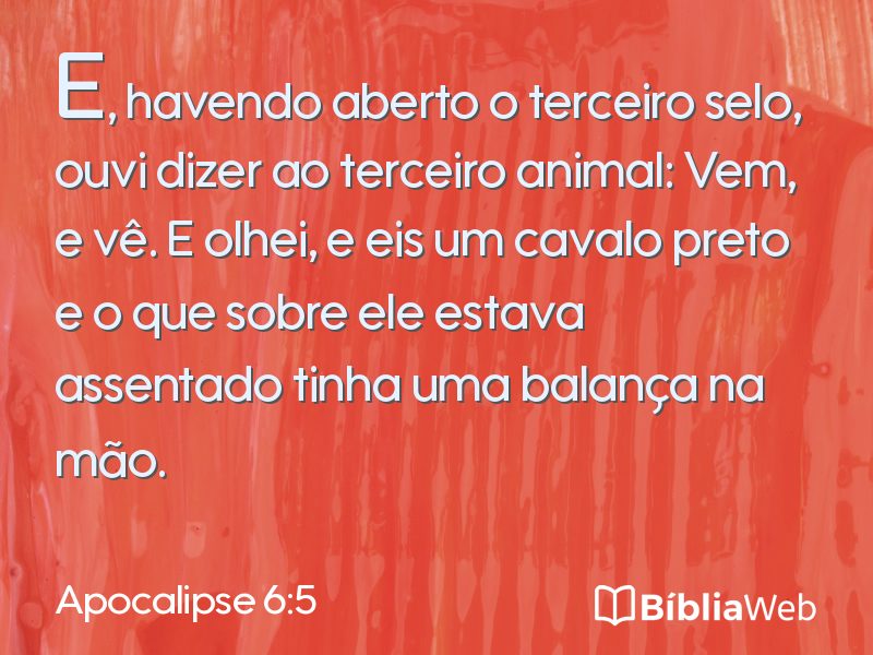 Apocalipse 6:5 em imagem para compartilhar