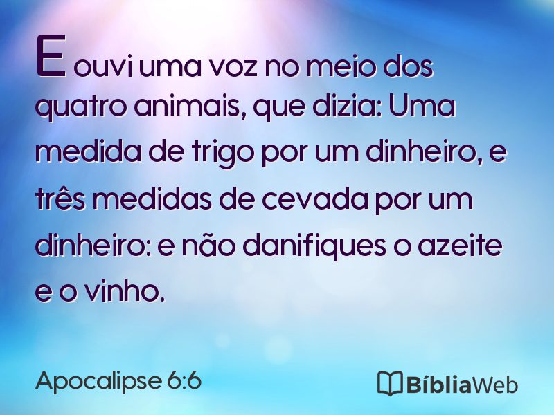 Apocalipse 6:6 em imagem para compartilhar