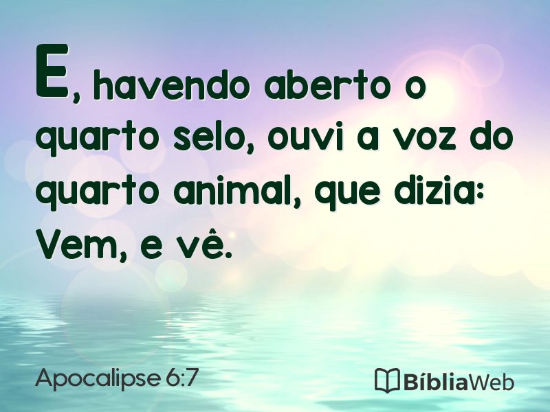 Apocalipse 6:7 em imagem para compartilhar