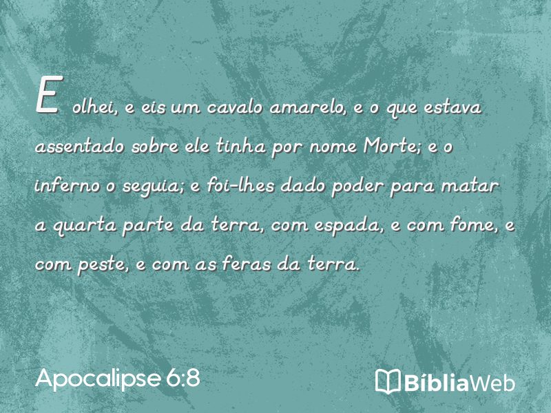 Apocalipse 6:8 em imagem para compartilhar