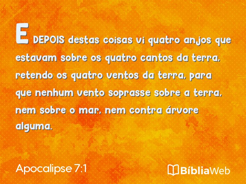 Apocalipse 7:1 em imagem para compartilhar