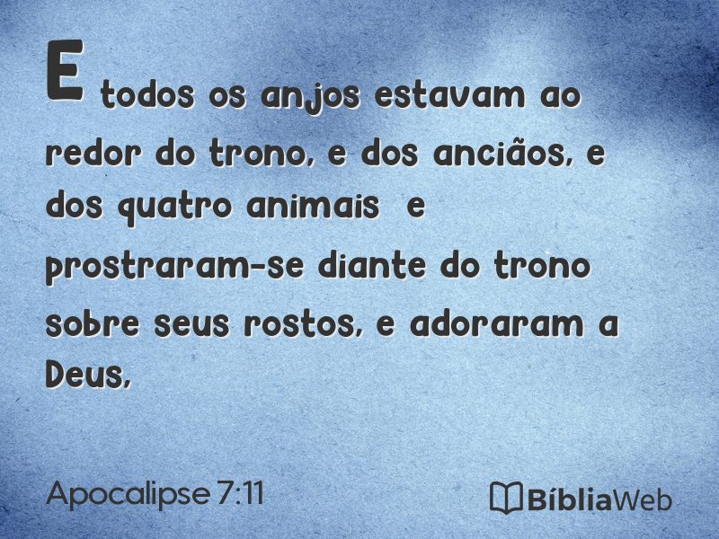 Apocalipse 7:11 em imagem para compartilhar