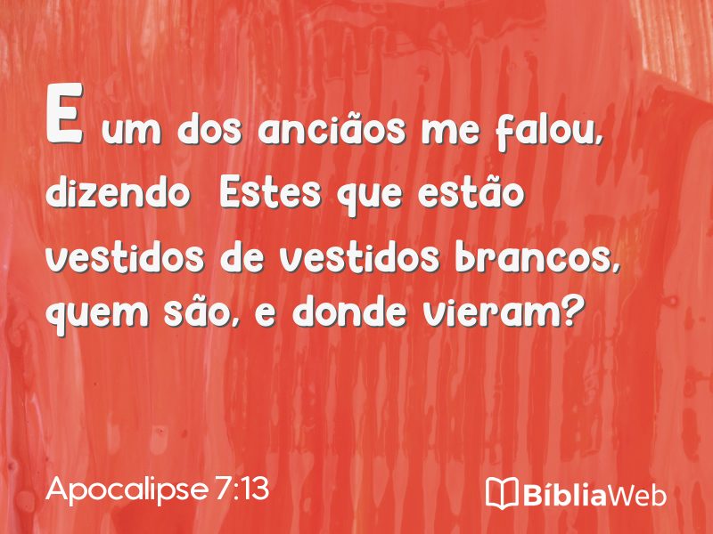 Apocalipse 7:13 em imagem para compartilhar