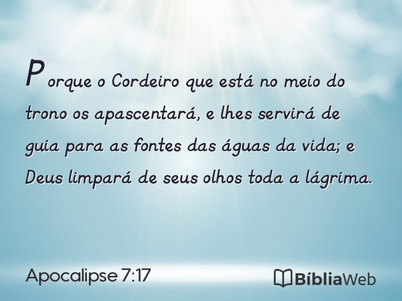 Apocalipse 7:17 em imagem para compartilhar