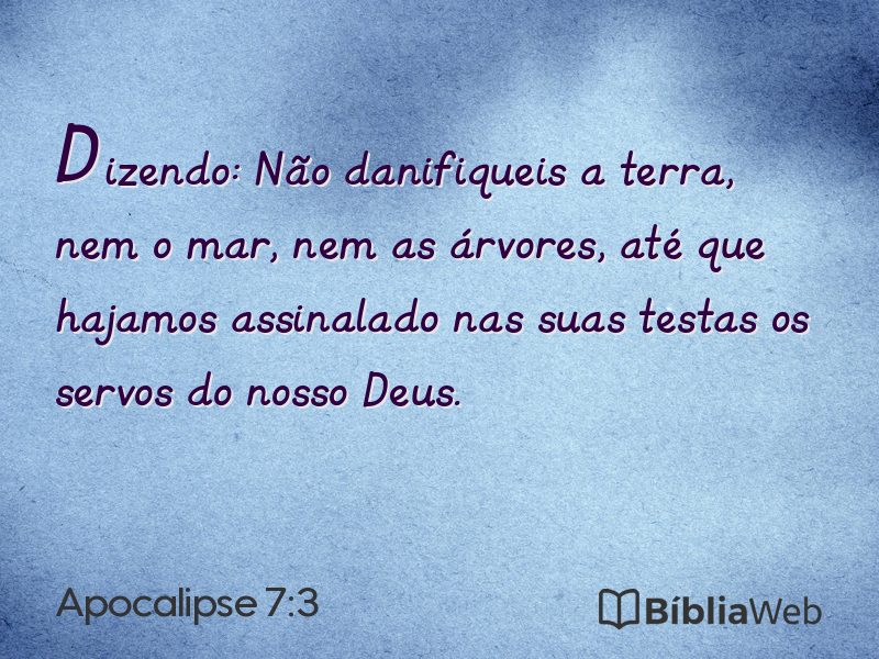 Apocalipse 7:3 em imagem para compartilhar