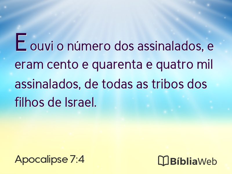Apocalipse 7:4 em imagem para compartilhar