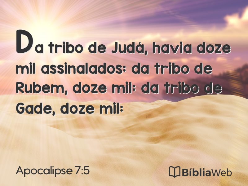 Apocalipse 7:5 em imagem para compartilhar