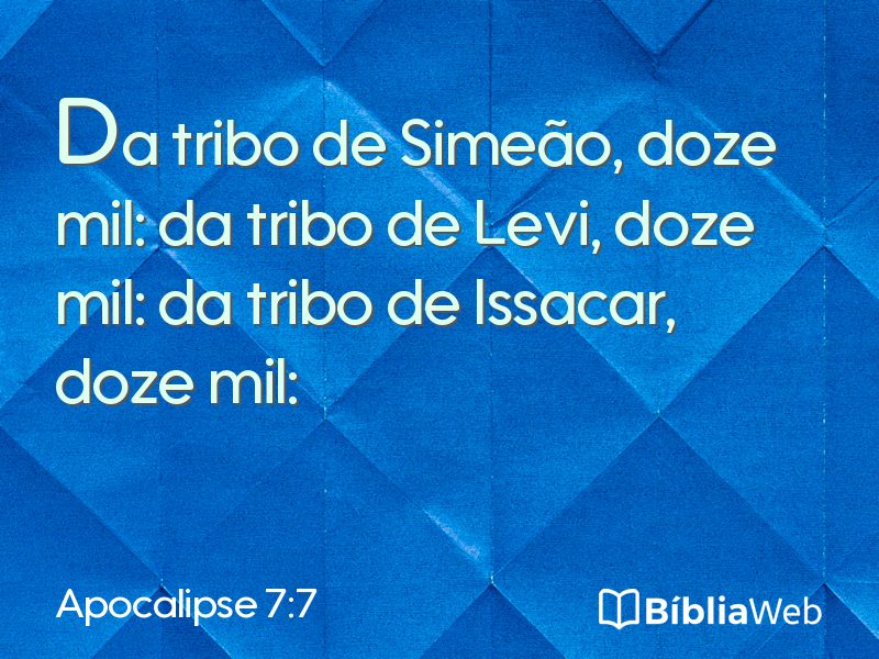 Apocalipse 7:7 em imagem para compartilhar