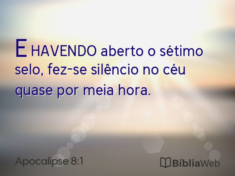 Apocalipse 8:1 em imagem para compartilhar