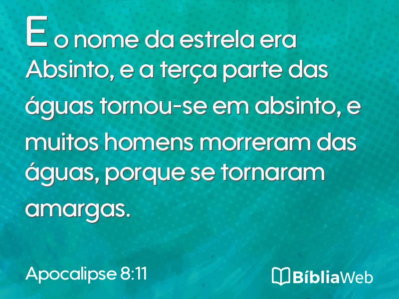 Apocalipse 8:11 em imagem para compartilhar