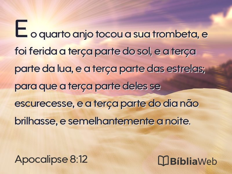 Apocalipse 8:12 em imagem para compartilhar
