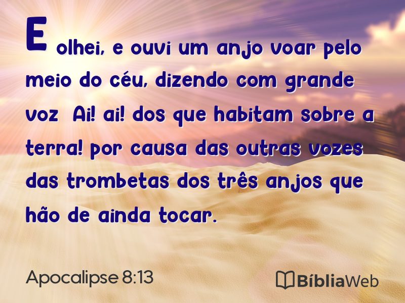 Apocalipse 8:13 em imagem para compartilhar