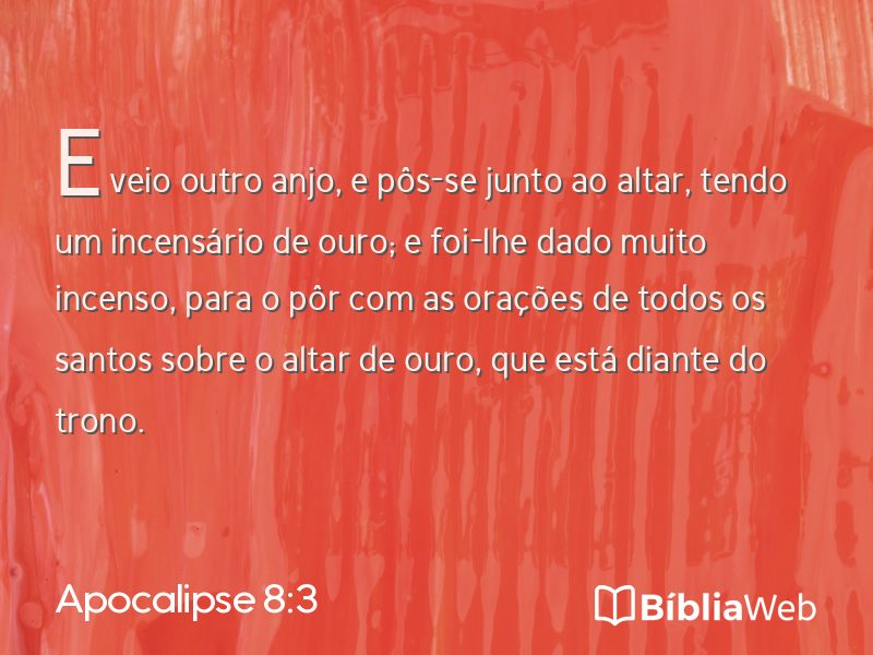 Apocalipse 8:3 em imagem para compartilhar
