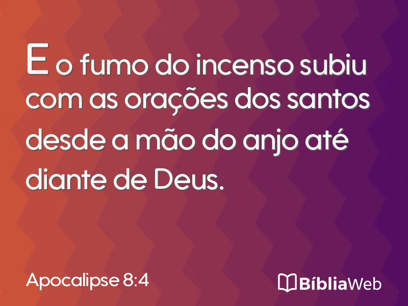 Apocalipse 8:4 em imagem para compartilhar