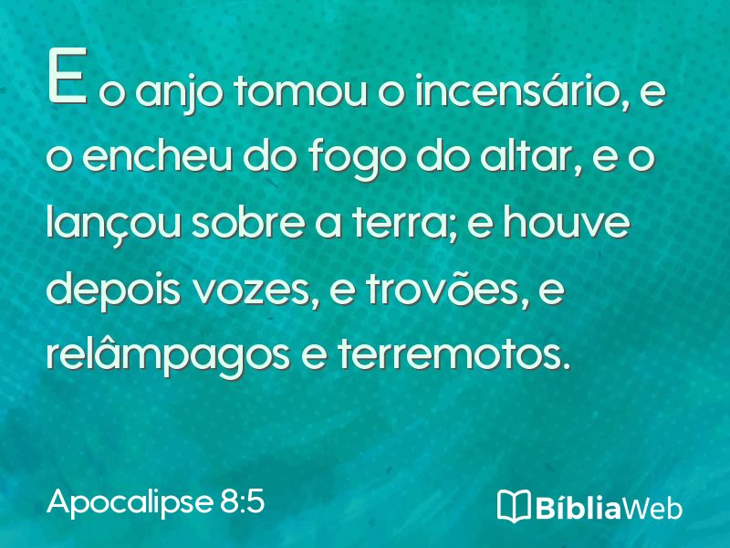 Apocalipse 8:5 em imagem para compartilhar