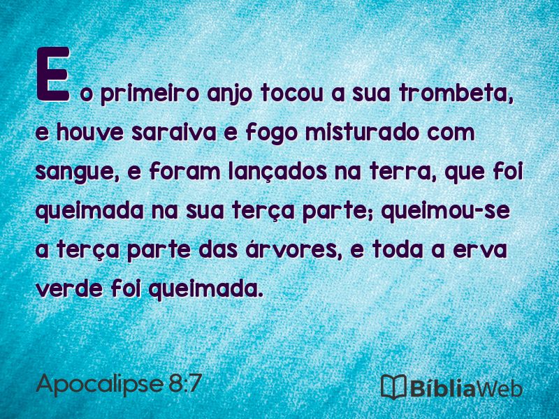 Apocalipse 8:7 em imagem para compartilhar