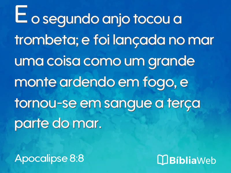 Apocalipse 8:8 em imagem para compartilhar