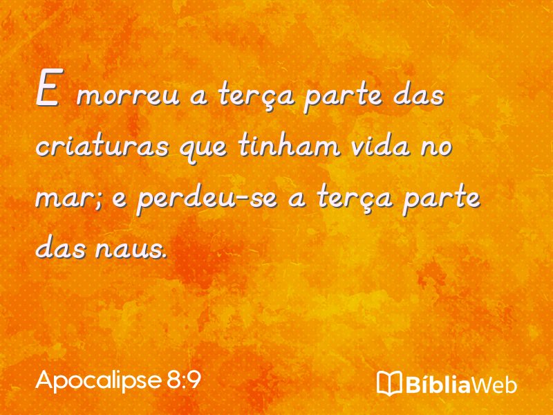 Apocalipse 8:9 em imagem para compartilhar