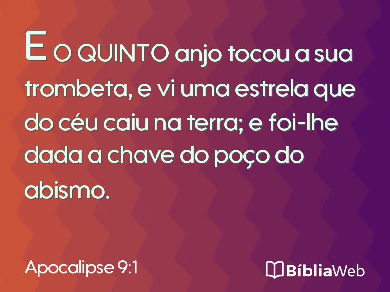 Apocalipse 9:1 em imagem para compartilhar