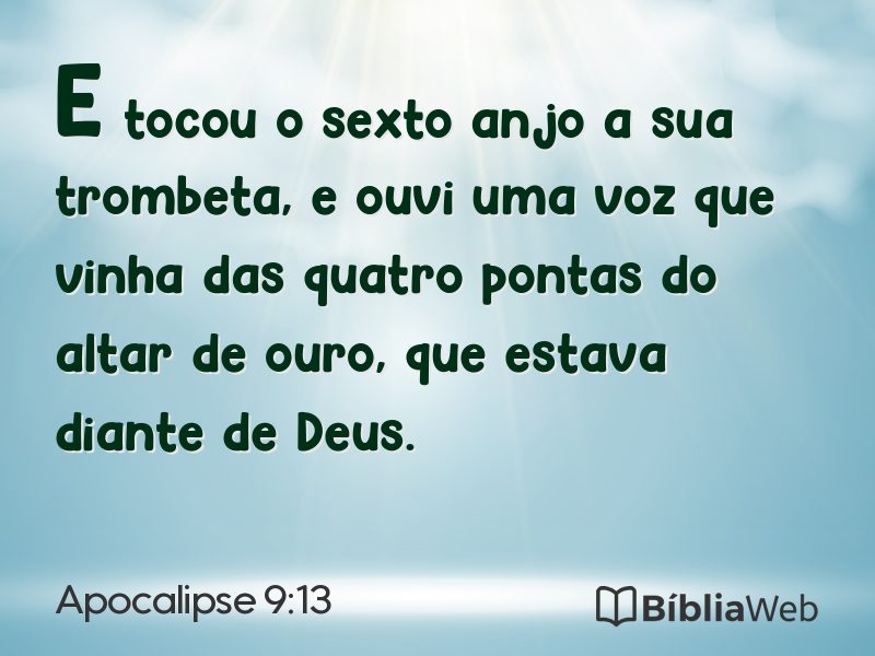 Apocalipse 9:13 em imagem para compartilhar