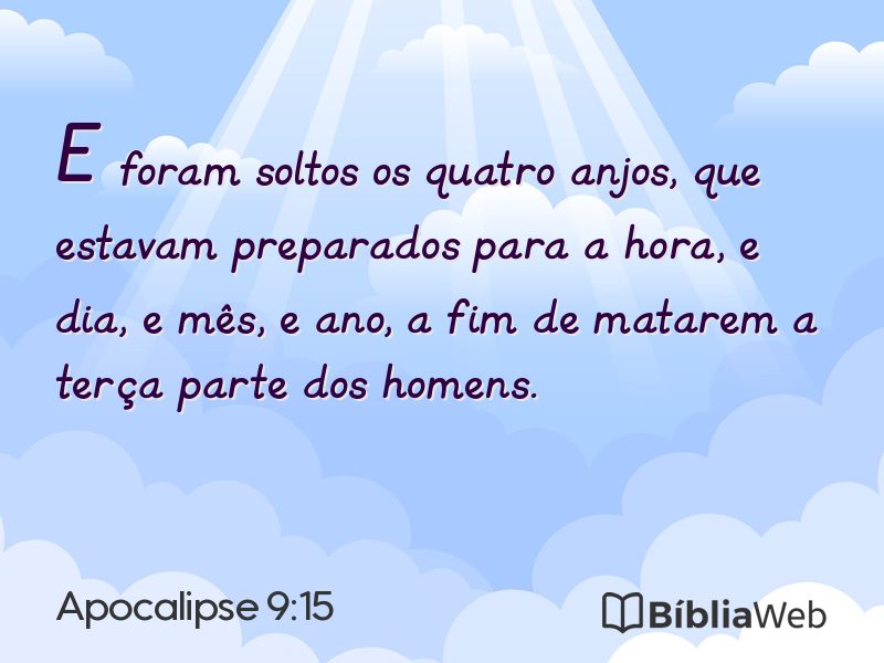 Apocalipse 9:15 em imagem para compartilhar