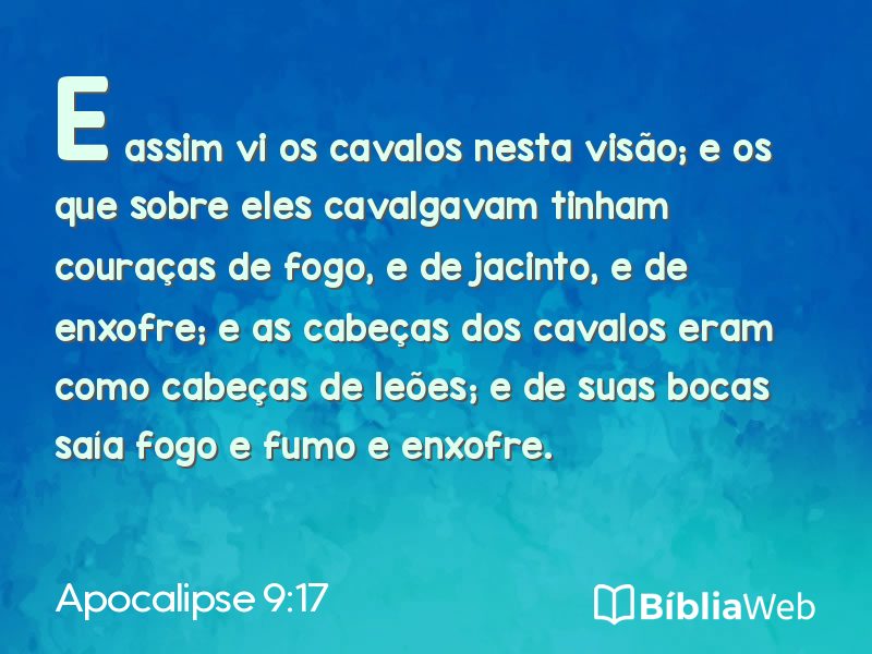 Apocalipse 9:17 em imagem para compartilhar