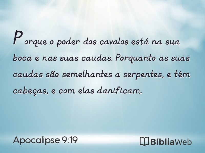 Apocalipse 9:19 em imagem para compartilhar