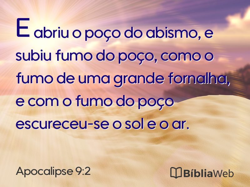 Apocalipse 9:2 em imagem para compartilhar