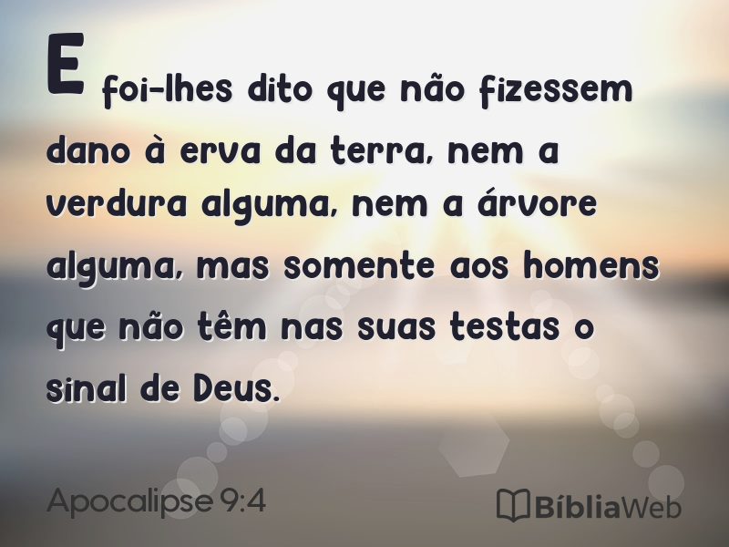 Apocalipse 9:4 em imagem para compartilhar