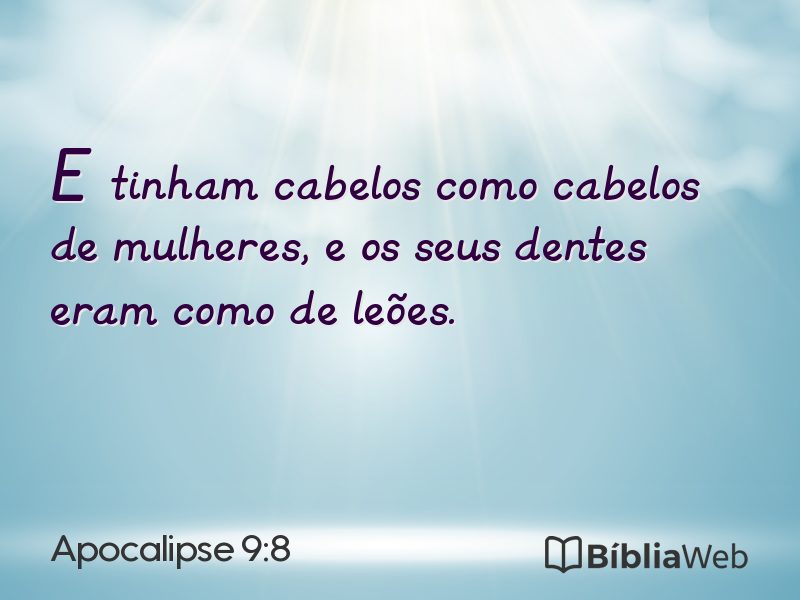 Apocalipse 9:8 em imagem para compartilhar