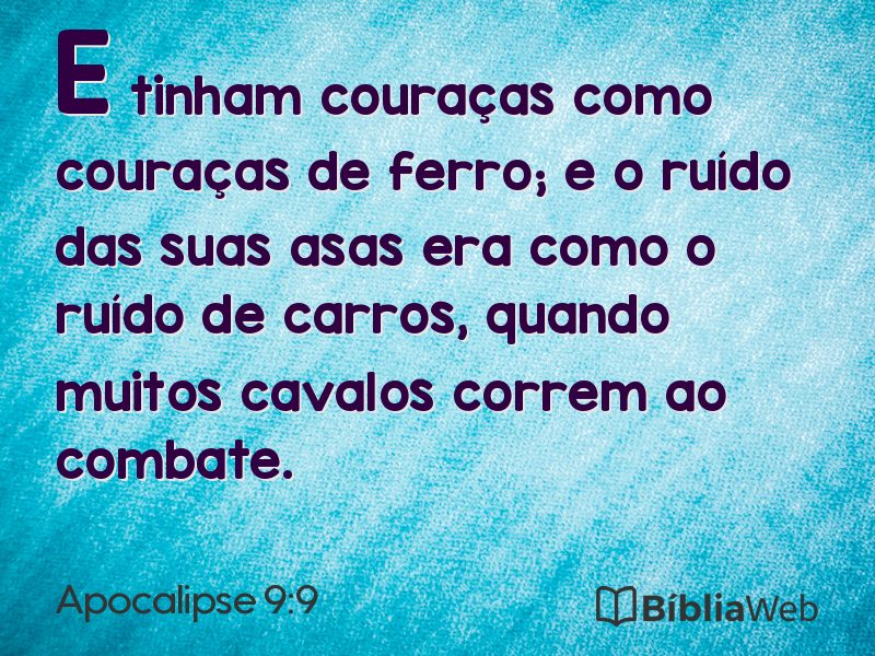 Apocalipse 9:9 em imagem para compartilhar