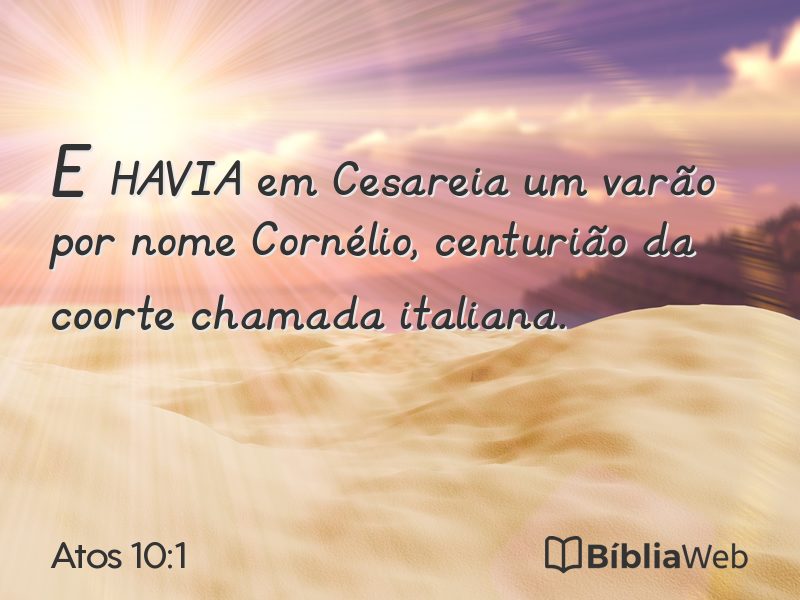 Atos 10:1 em imagem para compartilhar