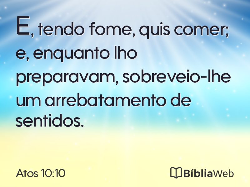 Atos 10:10 em imagem para compartilhar