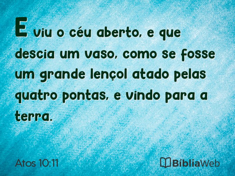 Atos 10:11 em imagem para compartilhar