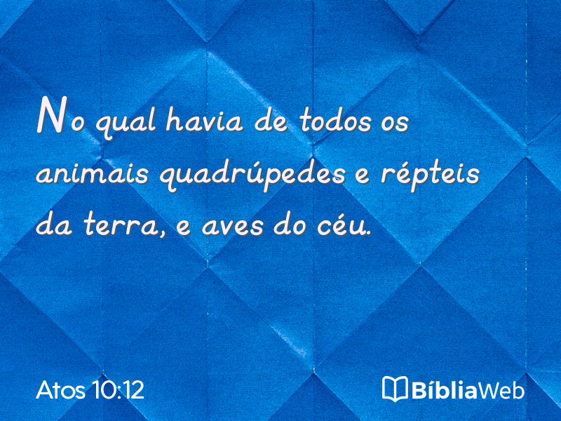 Atos 10:12 em imagem para compartilhar