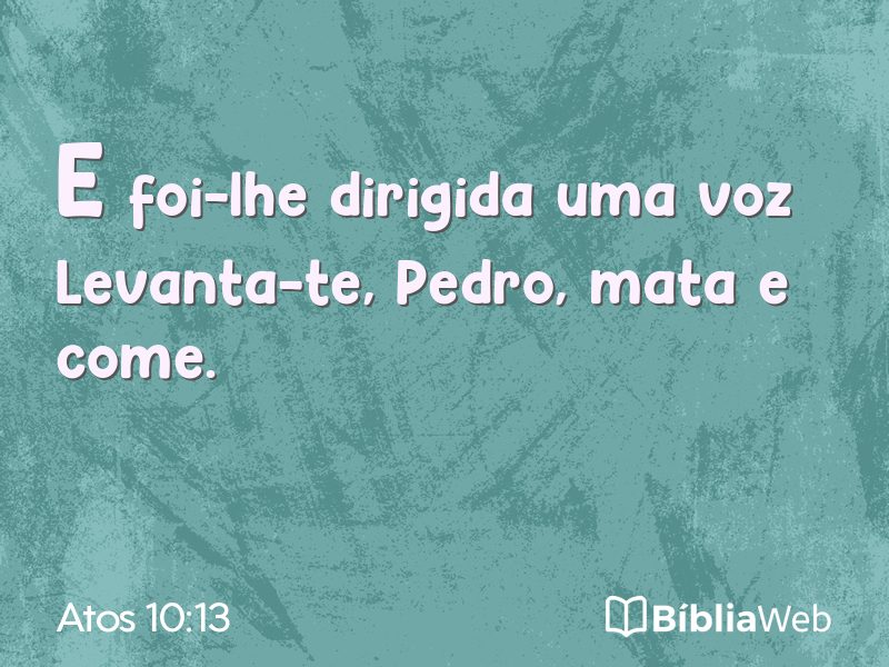 Atos 10:13 em imagem para compartilhar
