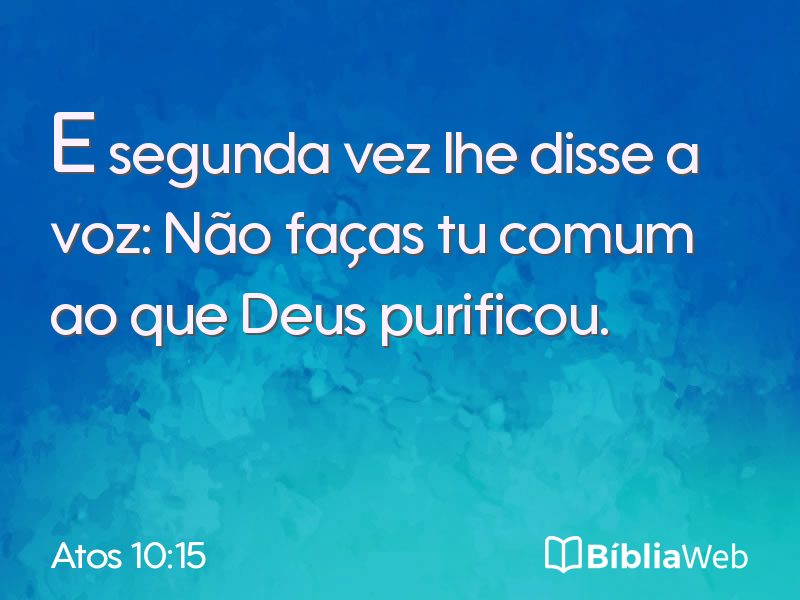 Atos 10:15 em imagem para compartilhar