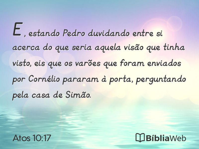 Atos 10:17 em imagem para compartilhar
