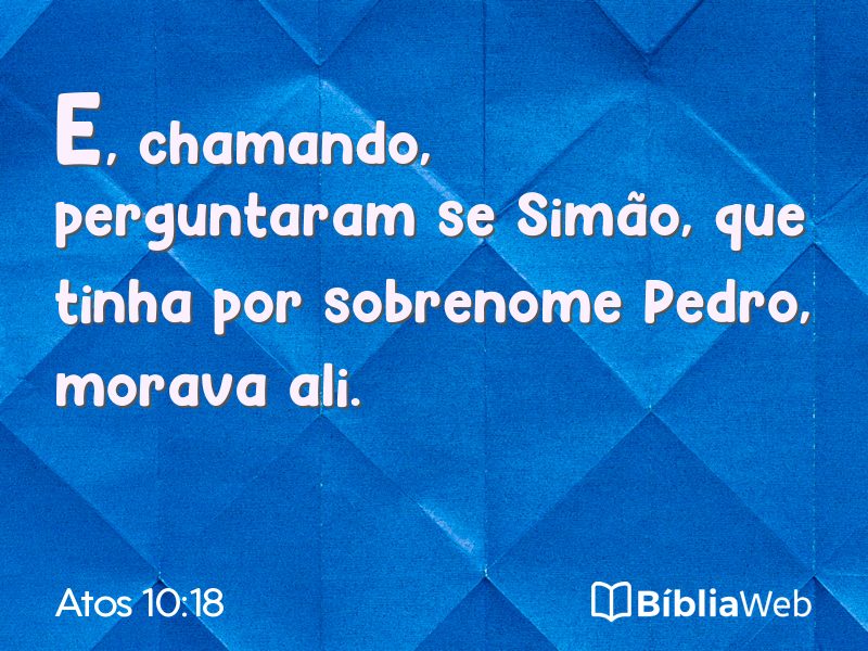 Atos 10:18 em imagem para compartilhar