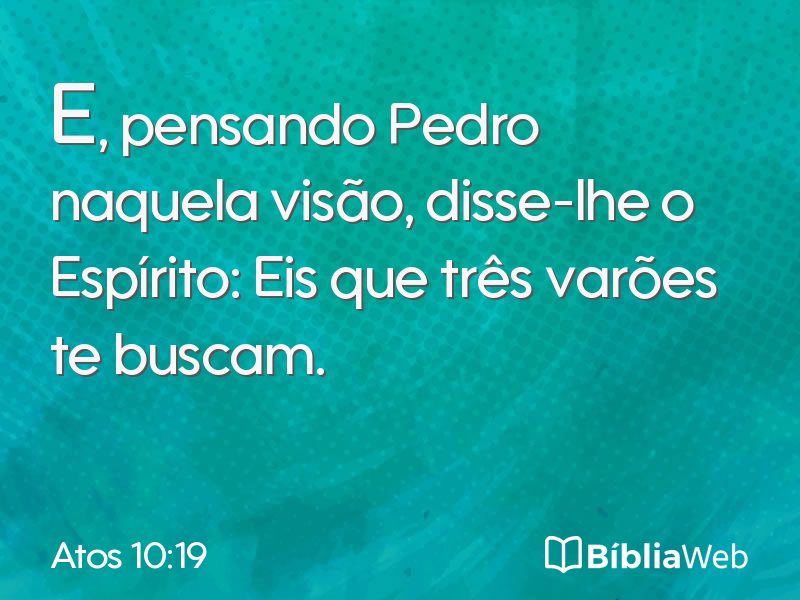 Atos 10:19 em imagem para compartilhar