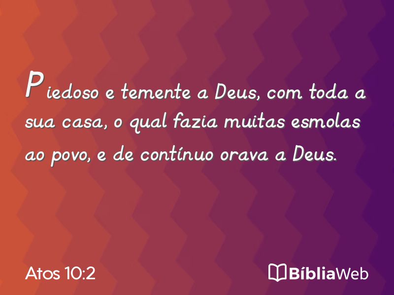 Atos 10:2 em imagem para compartilhar