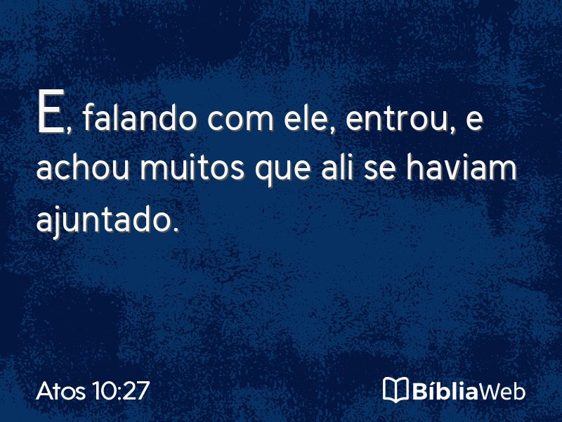 Atos 10:27 em imagem para compartilhar