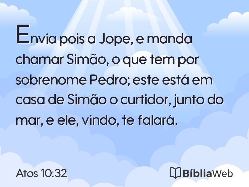 Atos 10:32 em imagem para compartilhar