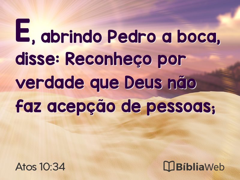 Atos 10:34 em imagem para compartilhar