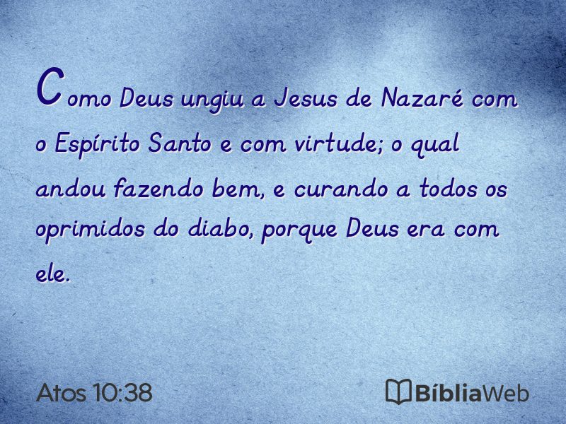Atos 10:38 em imagem para compartilhar