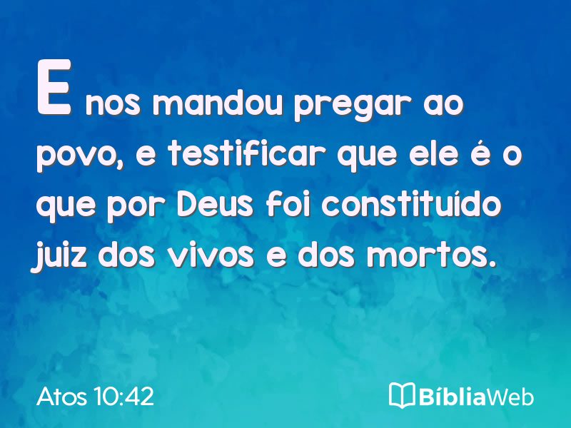 Atos 10:42 em imagem para compartilhar