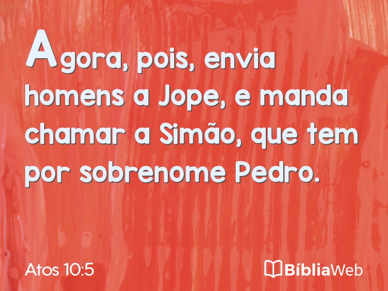 Atos 10:5 em imagem para compartilhar